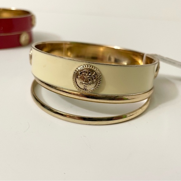 Anna & Ava Nautical Anchor Gold & Enamel Bangle Bracelet Lot - Picture 6 of 13